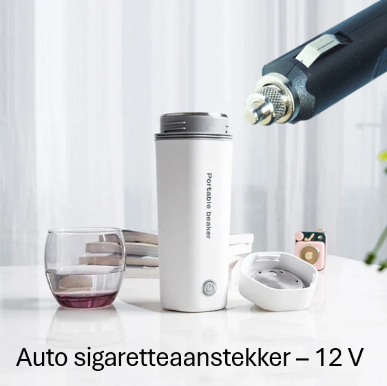 2 in 1. Draagbare waterkoker & thermosfles in een, Thuis of onderweg! Altijd en overal waterkoken!