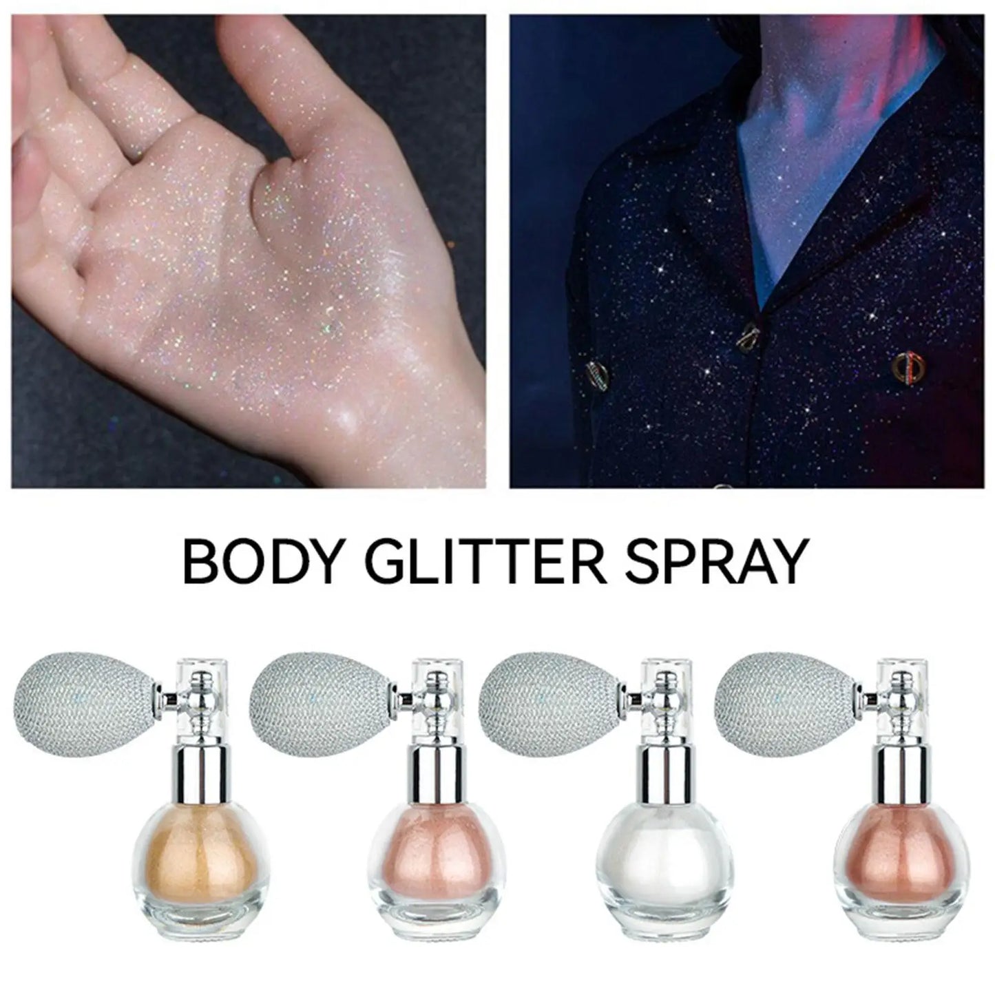 Fantastische Boddy Highlighter glitter spray - Voor een supper look en een fantastische avond uit